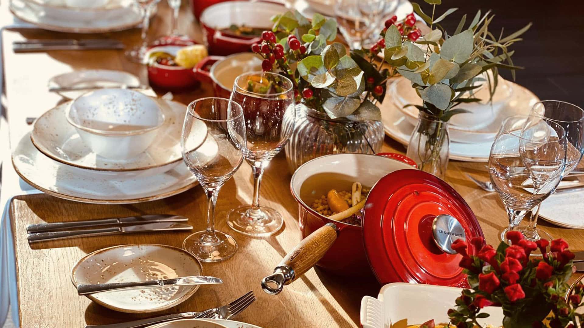 Tischbuffet von Benz Gastronomie.